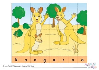 Kangaroo Spelling Jigsaw