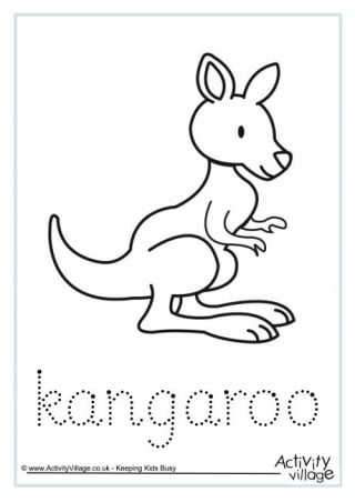 Kangaroo Word Tracing