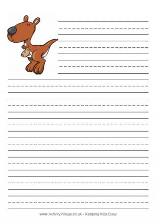 Kangaroo Writing Paper
