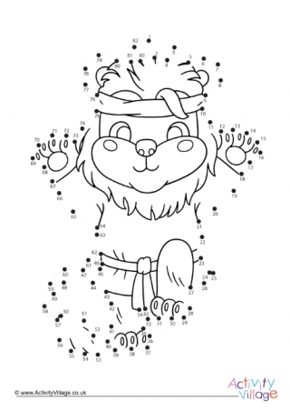 Karate Lion Dot to Dot