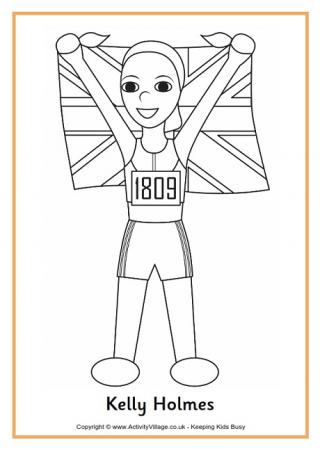 Kelly Holmes Colouring Page