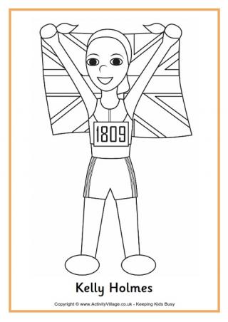 Kelly Holmes Colouring Page