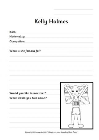 Kelly Holmes Worksheet