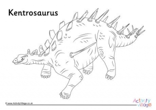 Kentrosaurus Colouring Page