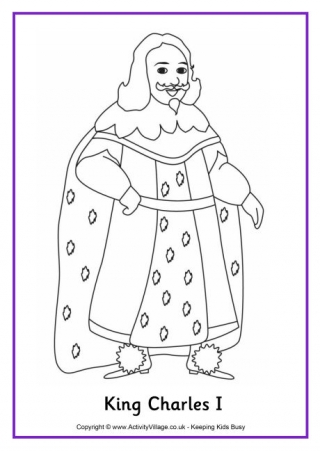 King Charles I Colouring Page 2