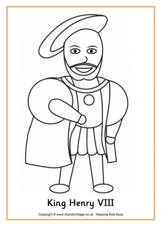 King Henry VIII Colouring Page