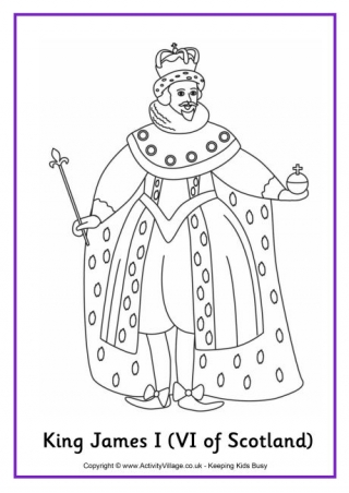 King James I Colouring Page 2