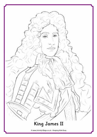 King James II Colouring Page