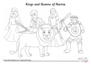 Kings and Queens of Narnia Colouring Page