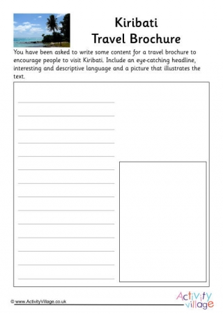 Kiribati Travel Brochure Worksheet