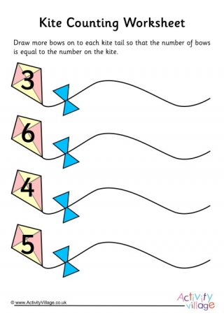 Kite Counting Worksheet 2