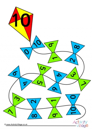 Kite Number Bonds to 10 Poster