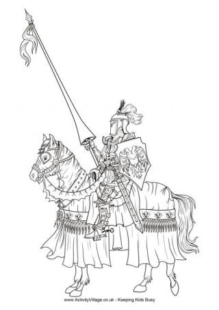 Knight Colouring Page