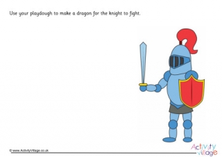 Knight Playdough Mat