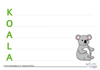 Koala Acrostic Poem Printable