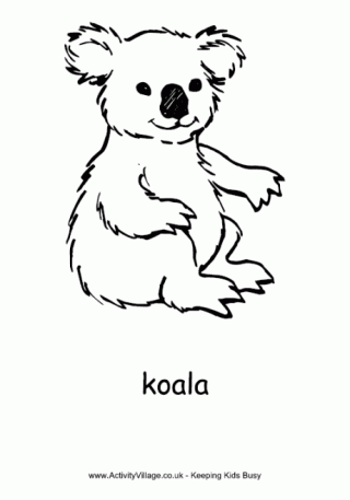 Koala Colouring Page