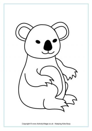 Koala Colouring Page 4