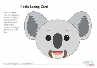 Koala Lacing Card
