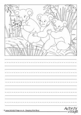 Koala Scene Story Paper