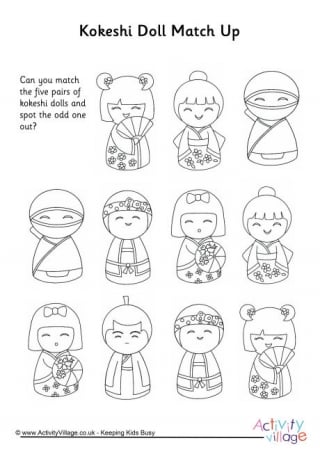Kokeshi Dolls Match Up