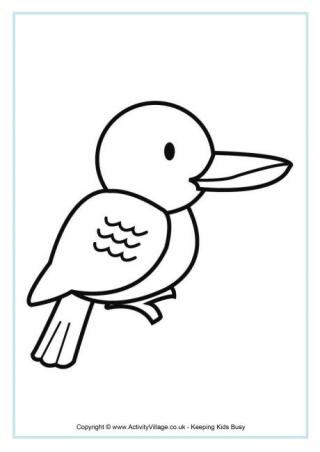 Kookaburra Colouring Page