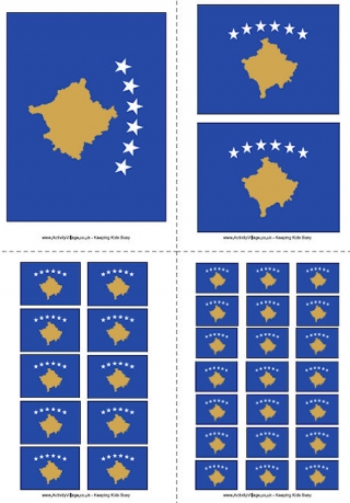 Kosovo Flag Printable