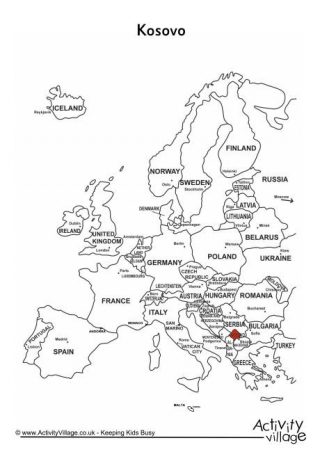Kosovo On Map Of Europe
