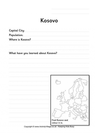 Kosovo Worksheet