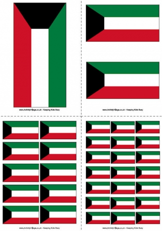 Kuwait Flag Printable