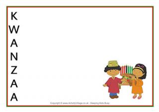 Kwanzaa Acrostic Poem Printable