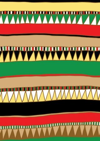 Kwanzaa Arty Stripes Scrapbook Paper