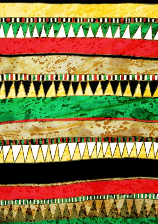 Kwanzaa Arty Stripes Textured Scrapbook Paper