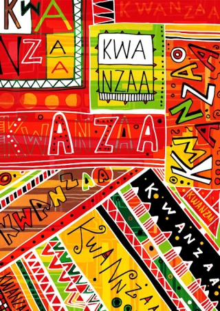 Kwanzaa Collage Textured Scrapbook Paper