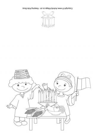 Kwanzaa Colouring Card