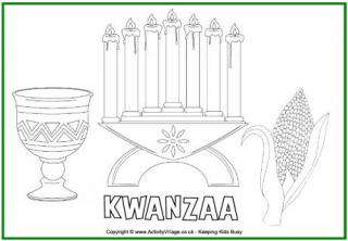 Kwanzaa Colouring Page