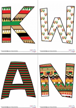 Kwanzaa Display Letters 