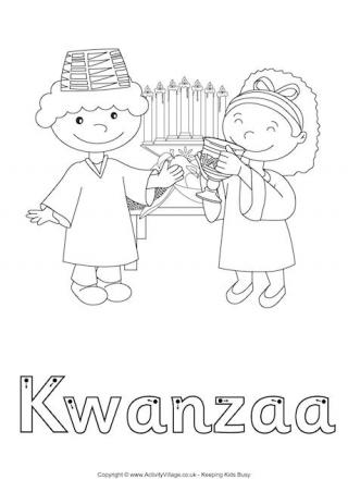 Kwanzaa Finger Tracing