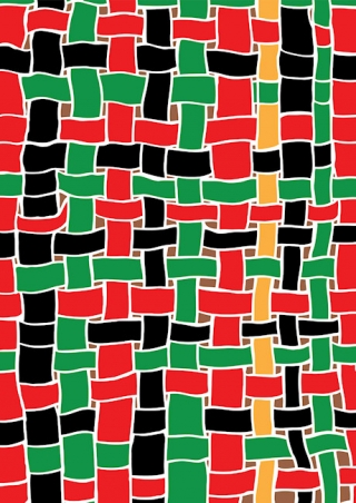 Kwanzaa Weaving Scrapbook Paper