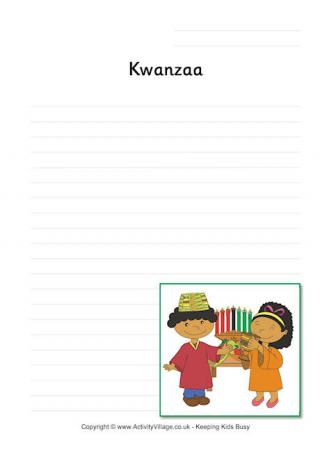 Kwanzaa Writing Page