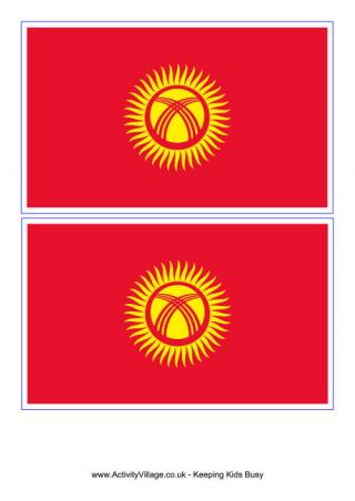 Kyrgyzstan Flag Printable