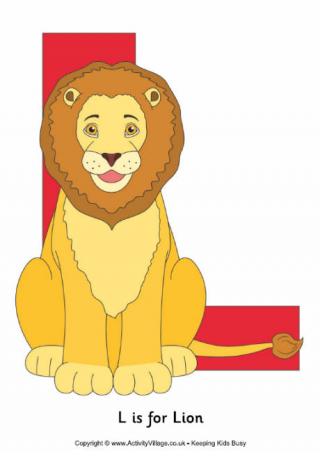 L is for Lion Poster