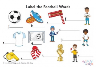 Label the Football Words