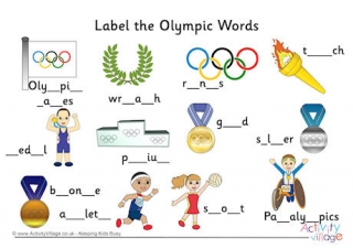 Label the Olympic Words