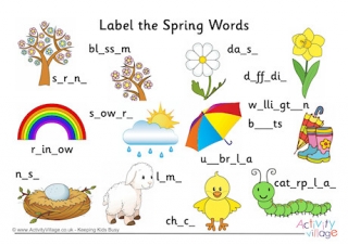 Label the Spring Words