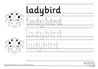 Ladybird Handwriting Worksheet