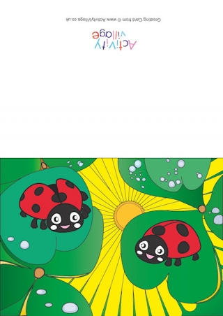 Ladybirds Scene Card