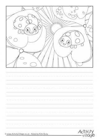 Ladybirds Scene Story Paper