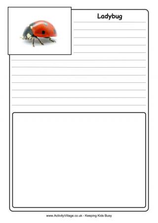 Ladybug Notebooking Page