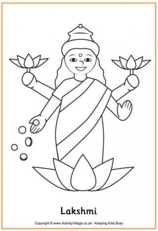 diwali colouring pages
