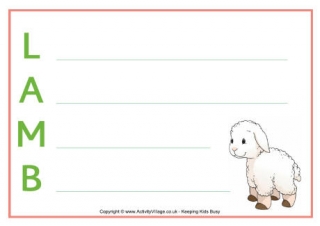 Lamb Acrostic Poem Printable